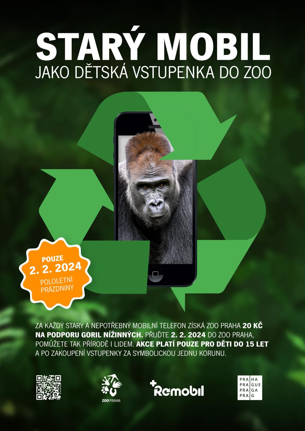 Starý mobil jako dětská vstupenka do Zoo Praha