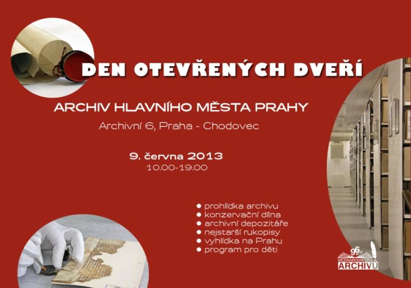 Archiv hlavního města Prahy zve veřejnost na Den otevřených dveří