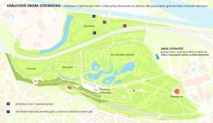 3613138_Pikniková místa v Královské oboře Stromovka, orientační mapka 7/2023