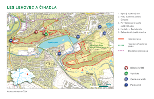 orientační mapa - Lehovec a Čihadla, 2017