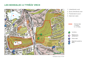 orientační mapa - les Bohdalec, 2017