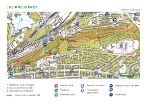 orientační mapa - les Krejcárek, 2017