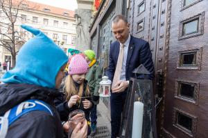 Betlémské světlo na Mariánském náměstí
