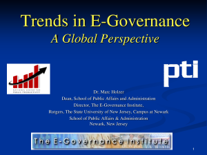 Trends in E-Governance