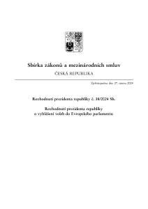 Rozhodnutí prezidenta republiky o vyhlášení voleb do Evropského parlamentu