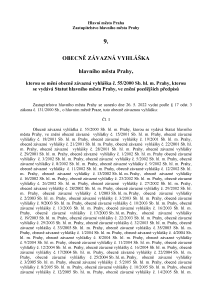 Obecně závazná vyhláška hlavního města Prahy č. 9/2022