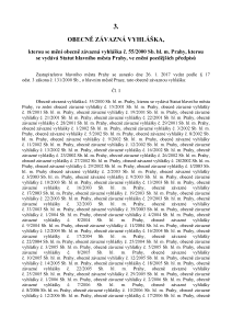 Obecně závazná vyhláška č. 3/2017 Sb. hl. m. Prahy