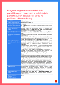 Program regenerace městských památkových rezervací a městských památkových zón