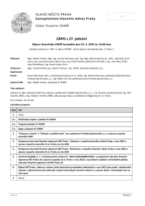 Zápis z 27. jednání výboru, ze dne 25. 4. 2022