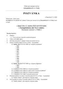 Pozvánka na jednání výboru, které se koná dne 11. 4. 2023​