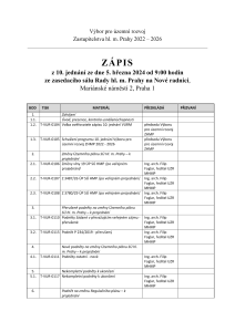 Zápis z 10. jednání výboru, ze dne 5. 3. 2024