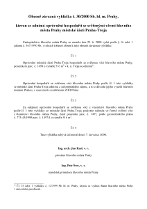 obecně závazná vyhláška č. 30/2000 Sb. hl. m. Prahy