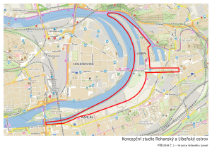 Koncepční studie Rohanský a Libeňský ostrov