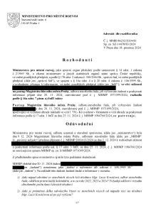 Rozhodnutí ministerstva pro místní rozvoj ČR, č.j.  MMR-862322024-83