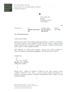 Poskytnutá informace - Č. j.: 561164/2011/Mk - JUDr. Viktor Pak