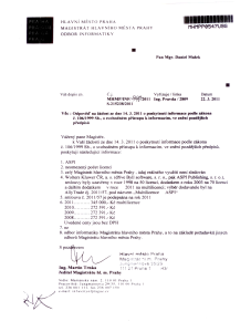 Poskytnutá informace - Č. j.: MHMP/INF/440/2011/S-215238/2011 - Mgr. Mašek