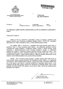 Poskytnutá informace na základě žádosti paní Ing. Dvořákové