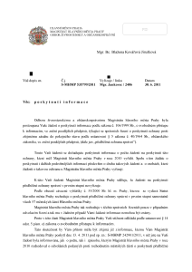 Poskytnutá informace - Č. j.: S-MHMP 535799/2011 - Mgr. Bc. Blažena Kovářová Jirušková