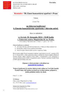 241127 -Pozvánka- REMINDER TK Zimní humanitární opatření