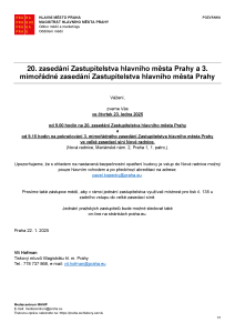 250122 - Pozvánka - 3. mimořádné ZHMP a 20. ZHMP