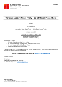 250129 - Pozvánka - Vernisáž - Grant Prahy