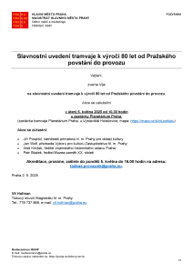 250502- Pozvánka - TK - Tramvaj výročí Pražské povstání