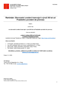 250505- Pozvánka - TK - Tramvaj výročí Pražské povstání