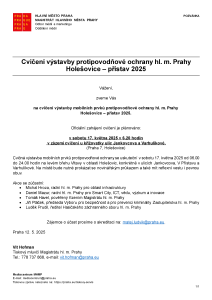 250512 - Pozvánka - Cvičení Holešovice 2025