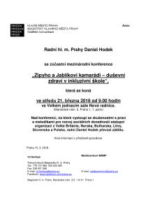 Mezinárodní konference „Zipyho a Jablíkovi kamarádi &#8211; duševní zdraví v inkluzivní škole“
