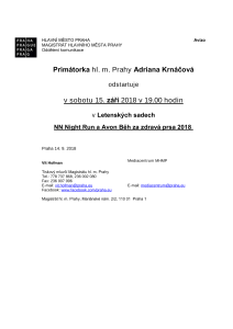 NN Night Run a Avon Běh za zdravá prsa 2018