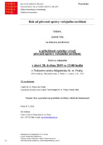 Tisková konference u příležitosti ročního výročí převzetí správy veřejného osvětlení
