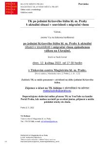 3421657_TK po jednání Krizového štábu hl. m. Prahy  k aktuální situaci v souvislosti s migrační vlnou