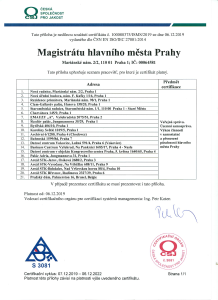 Příloha certifikátu ISMS