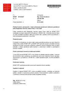 Přehled kontrol za odbor OPP rok 2024