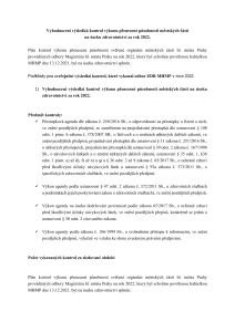 Přehled kontrol za odbor ZDR rok 2022