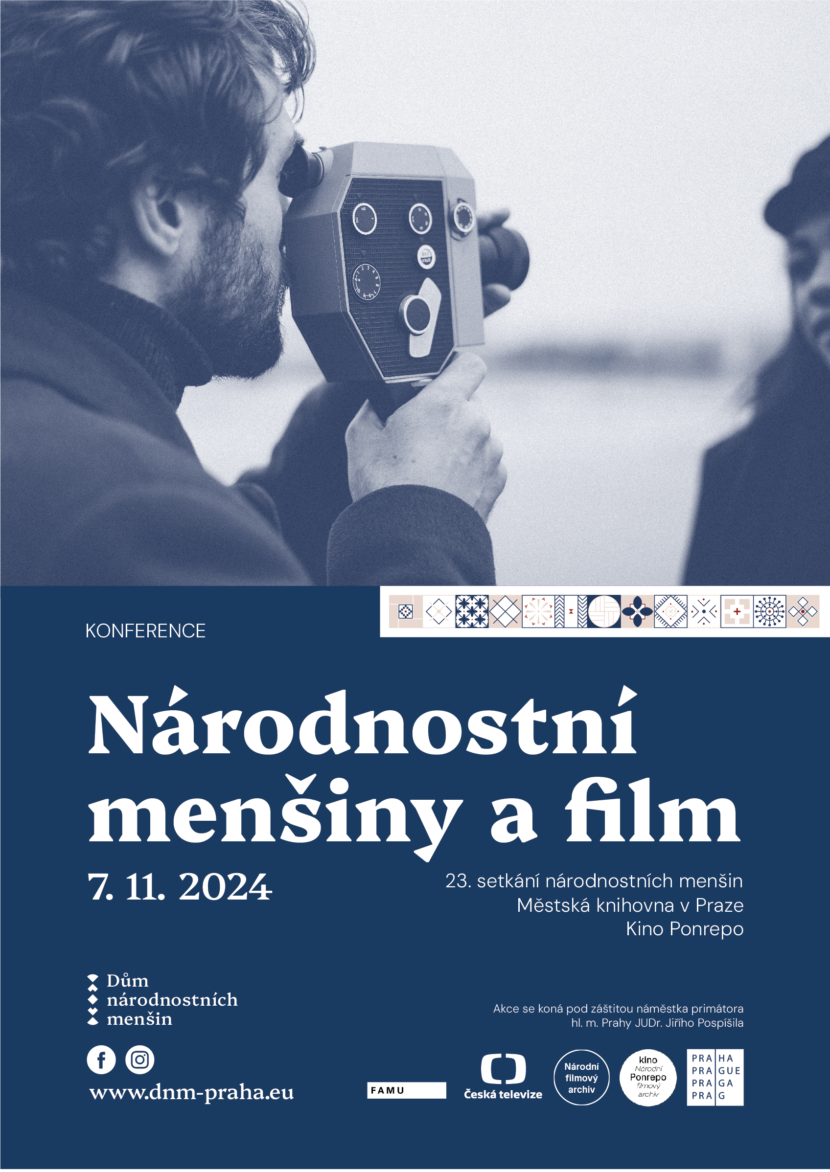 Plakát konference Národnostní menšiny a film