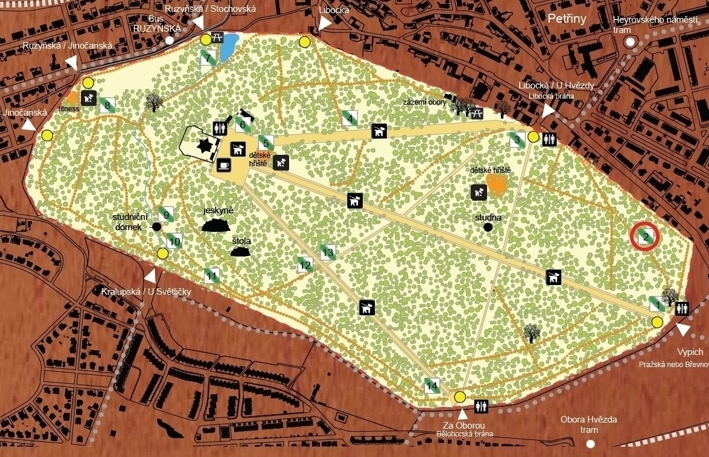 NS Oborou Hvězda 2016, orientační mapka (720pxl)