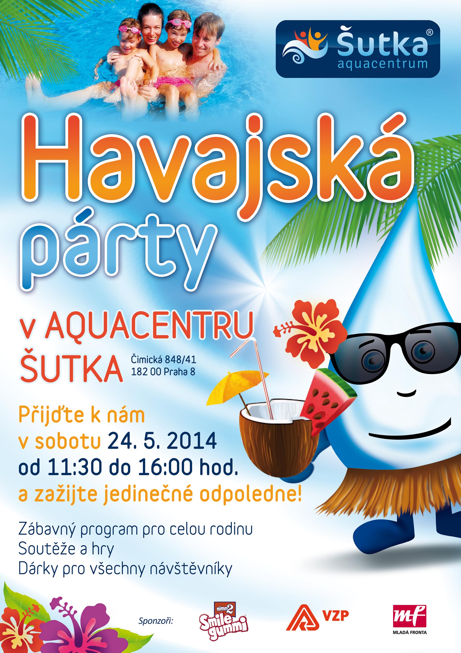 Havajská párty v Aquacentru Šutka